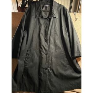 Lands End Women’s 3X Mid-Length Trench Coat Lightweight Polished Outerwear